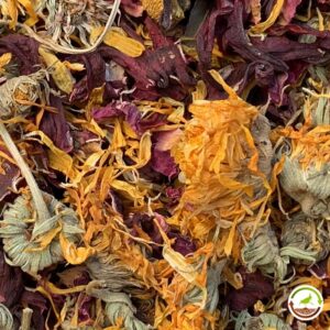 Mezcla de flores deshidratadas para animales herbívoros